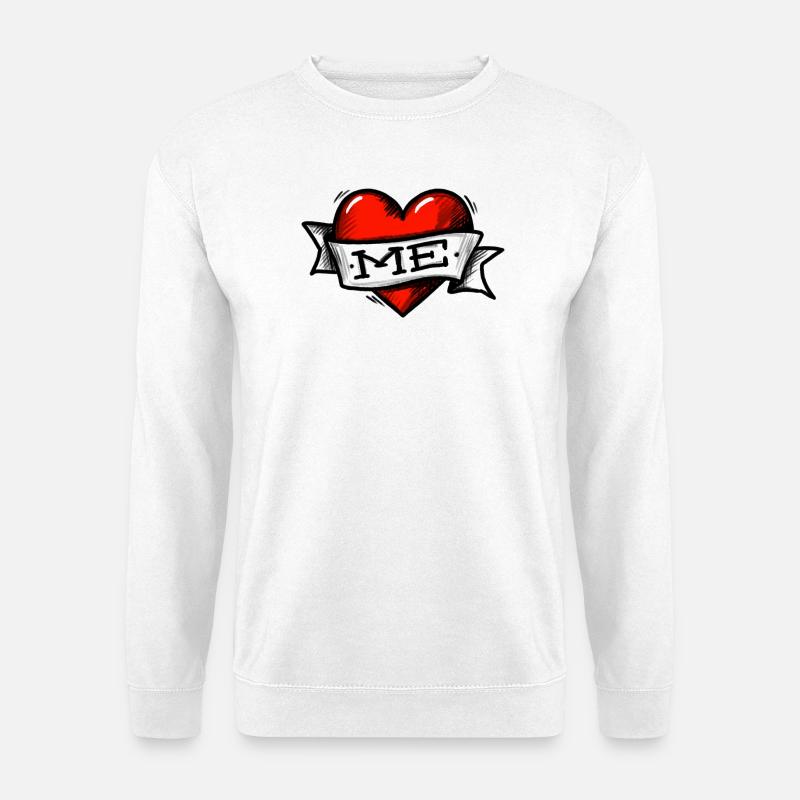 Herz - Band - Me (I Love Me) - Unisex Pullover - Weiß