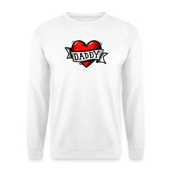 Heart - Band - Daddy - Unisex Sweatshirt - white - Front
