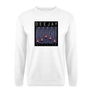 Conception du Fader de l’opérateur Deejay - Sweat-shirt Unisexe - blanc - Devant