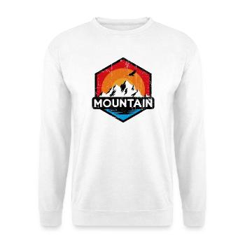 Mountain retro - Unisex Sweatshirt - white - Front