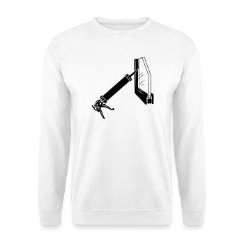Thermopane-Glaser-Abdichtungsspritze - Unisex Pullover - Weiß - Vorne