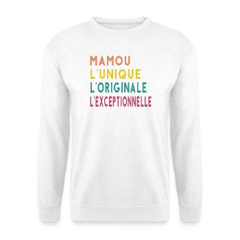 mamou l'unique l'originale l'exceptionnelle - Sweat-shirt Unisexe - blanc - Devant