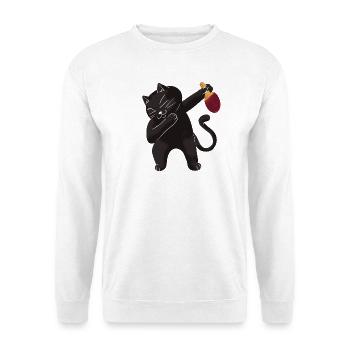 Table Tennis Katze Pingpong Outfit Cat Tischtennis - Unisex Sweatshirt - white - Front