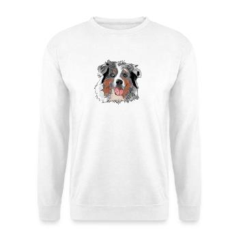 Berger australien - Sweat-shirt Unisexe - blanc - Devant