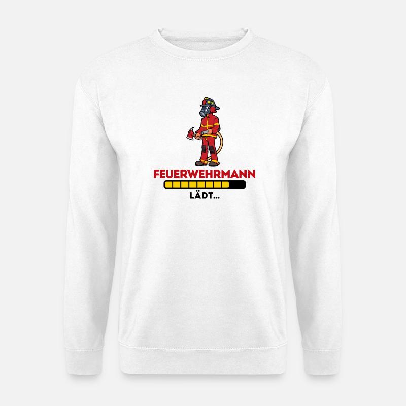 Feuerwehr Brandschutz Statement Feuerwehrmann - Unisex Pullover - Weiß