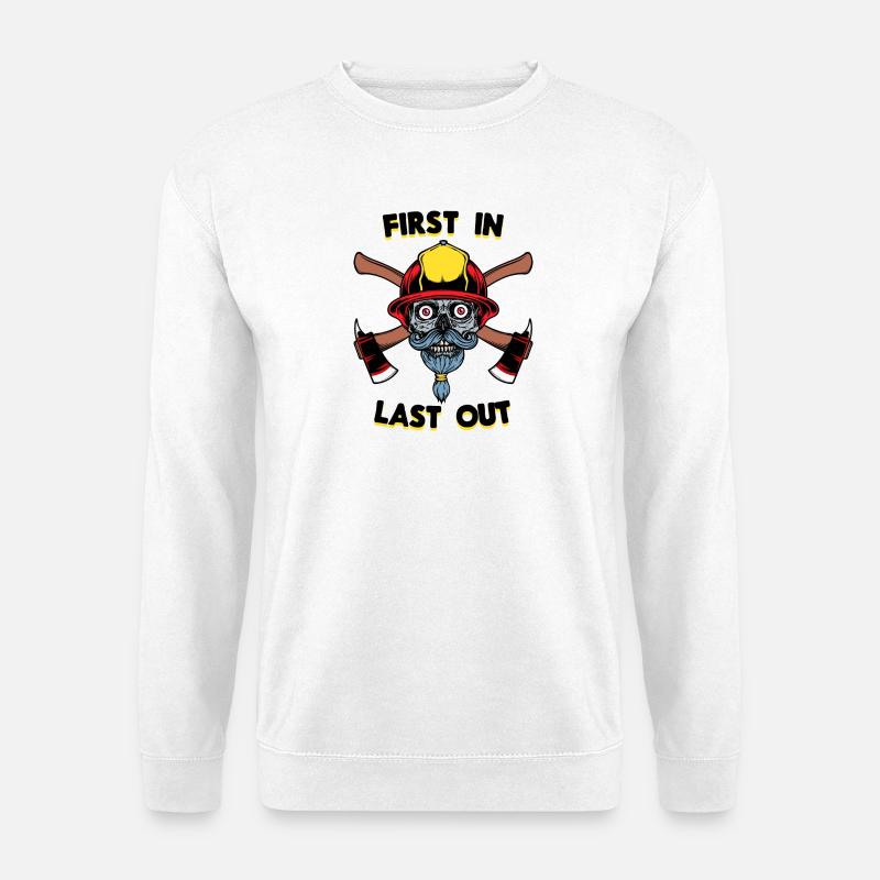 Feuerwehrmann Statement Feuerwehr Brandschutz - Unisex Pullover - Weiß