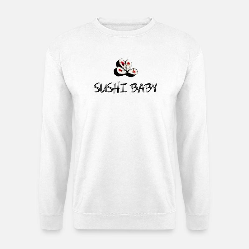 Sushi Bar Herz Dreierklee - Unisex Pullover - Weiß