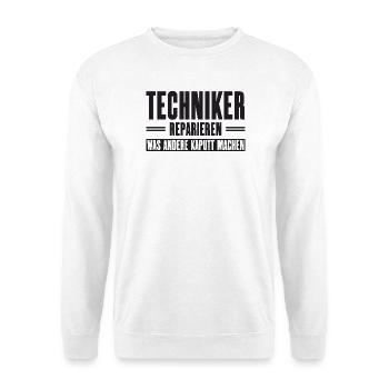 Slogan de soutien technicien de service pour les artisans - Sweat-shirt Unisexe - blanc - Devant