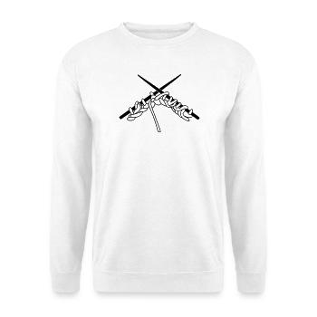 Knitting, knitting pen transparent shade - Unisex Sweatshirt - white - Front
