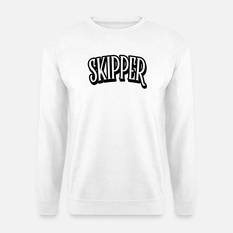 skipper shirt segeln sail - Unisex Pullover - Weiß