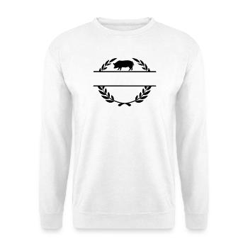Proud of the farmer's pig - Unisex Sweatshirt - white - Front