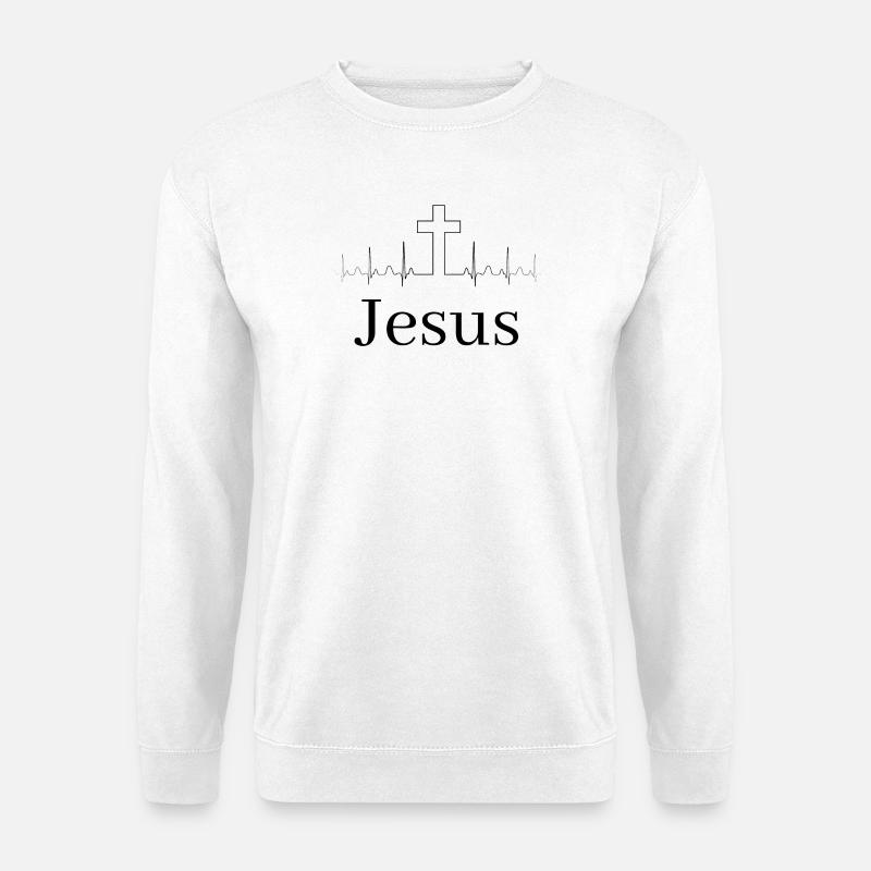 Jesus Worship bless pray - Unisex Pullover - Weiß