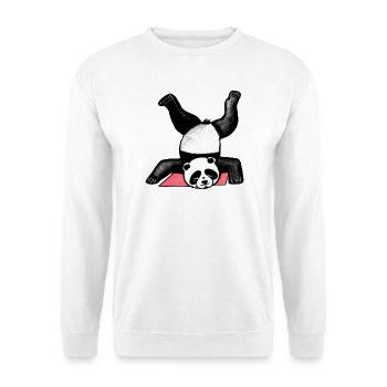 Panda Akrobat auf Matte - Unisex Pullover - Weiß - Vorne