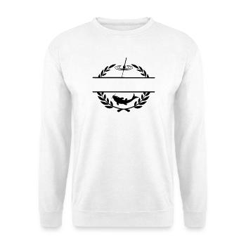 Fischschwimmer 008 - Unisex Pullover - Weiß - Vorne
