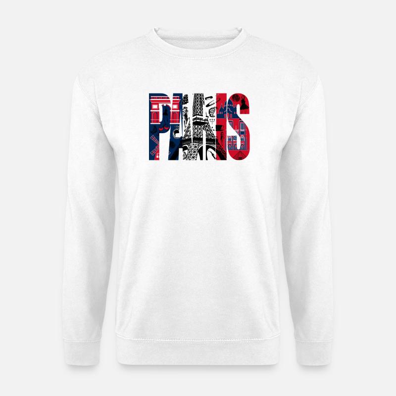 Collage Paris Eiffel Tour - Unisex Sweatshirt - white