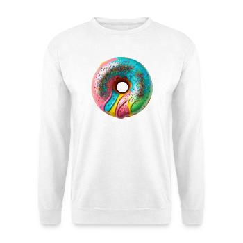 Bunte Donut Vibes - Unisex Pullover - Weiß - Vorne