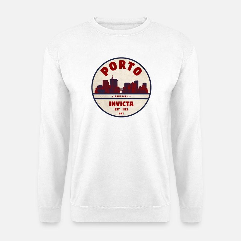 Porto Skyline Invicta Badge - Unisex Pullover - Weiß