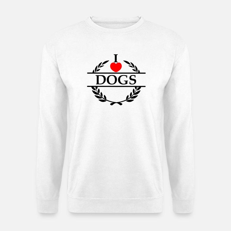 Ich liebe Hunde - Unisex Pullover - Weiß