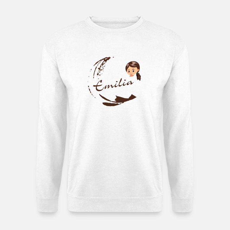 Emilia with face - Unisex Pullover - Weiß