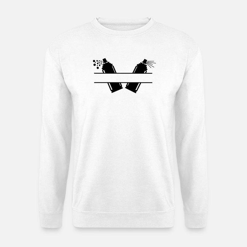 Zwei Farbspraydosen - Unisex Pullover - Weiß