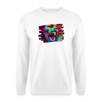 kunst kreativ lustig horror monster techno party - Unisex Pullover - Weiß - Vorne