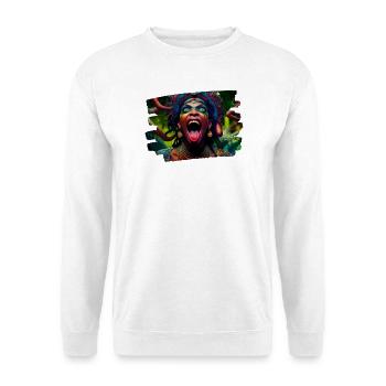 kunst kreativ lustig horror monster techno party - Unisex Pullover - Weiß - Vorne