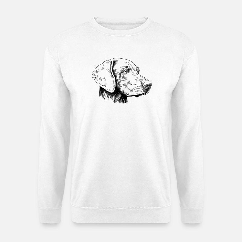 Weimaraner Portrait s - Unisex Pullover - Weiß