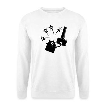 La clé de la nouvelle maison brille - Sweat-shirt Unisexe - blanc - Devant