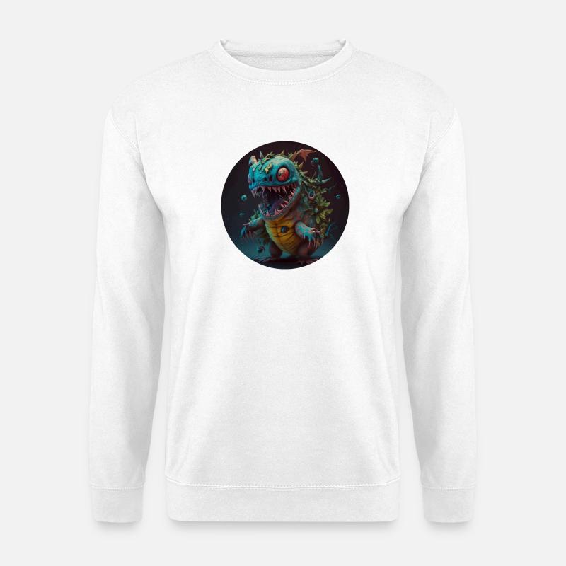 Süsses Monster Comic - Unisex Pullover - Weiß