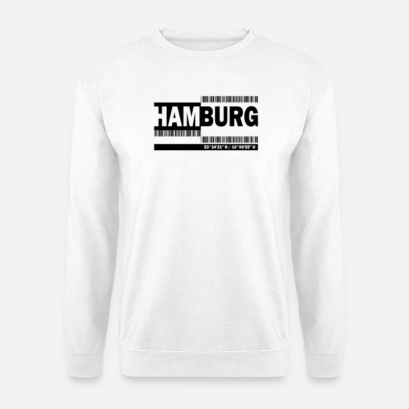 HAMBURG - Barcode - Unisex Sweatshirt - white
