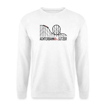Achterbahnindermittesitzer 2 - Unisex Pullover - Weiß - Vorne