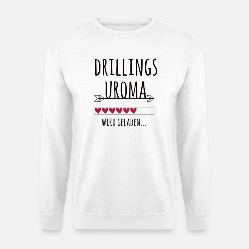 werdende Drillingsuroma Schwangerschaft Drillinge - Unisex Pullover - Weiß