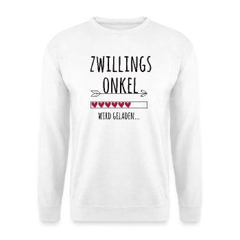 werdender Zwillingsonkel Schwangerschaft Zwillinge - Unisex Pullover - Weiß - Vorne