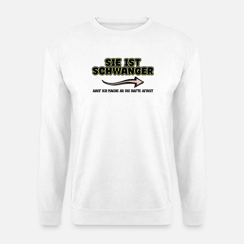 Papa Statement Babyglück Elternschaft Schwanger - Unisex Pullover - Weiß