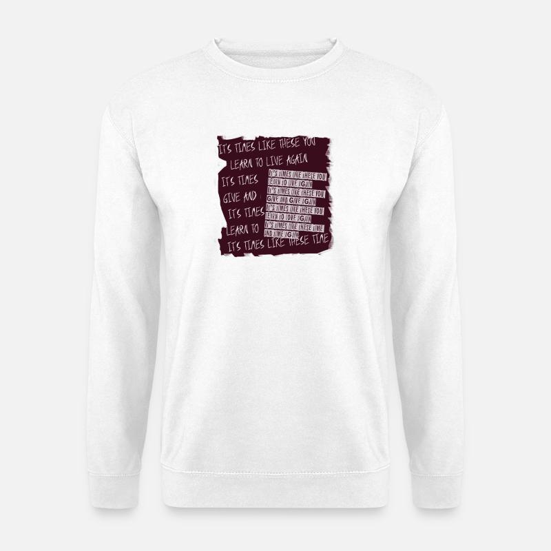 Learn to Live Again Banner - Unisex Pullover - Weiß