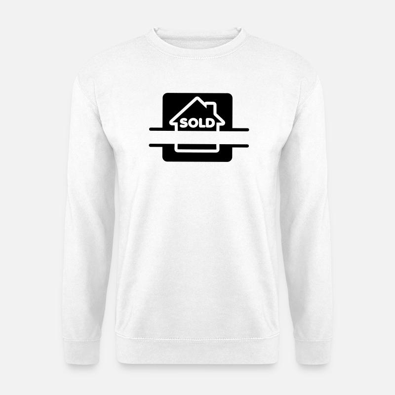 Haus verkauft Schild Logo - Unisex Pullover - Weiß