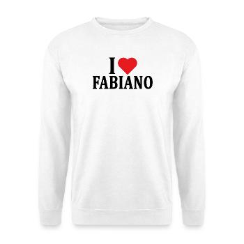 I love Fabiano t-shirt t-shirt gift idea - Unisex Sweatshirt - white - Front