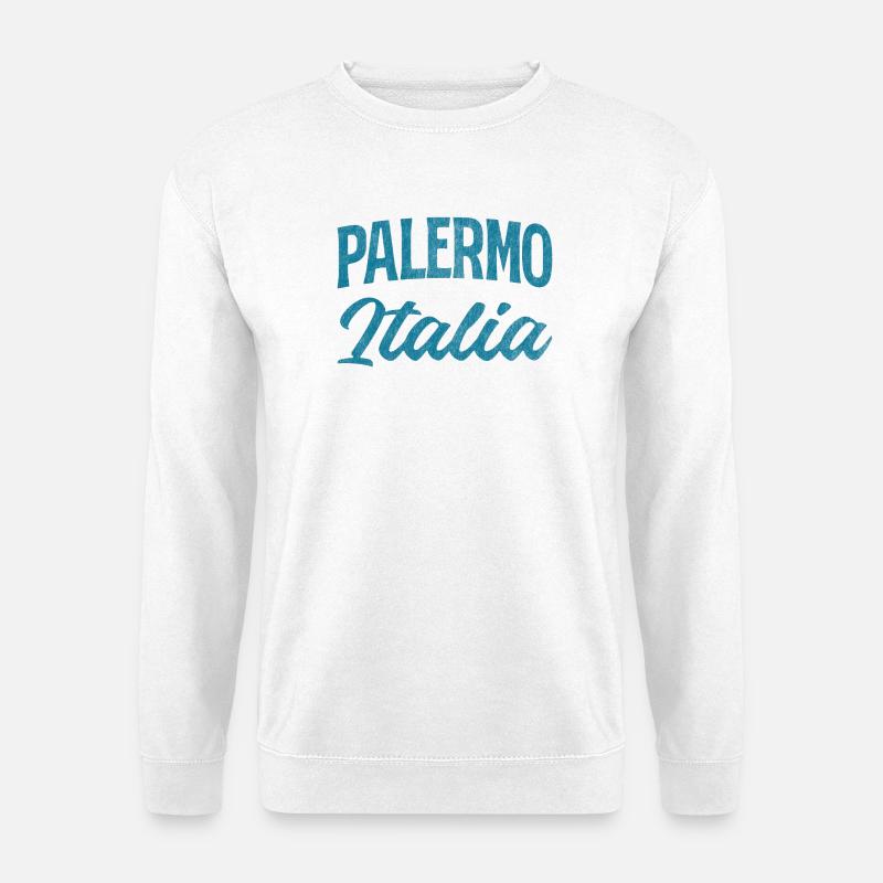 Palermo Italia Script Logo - Unisex Sweatshirt - white