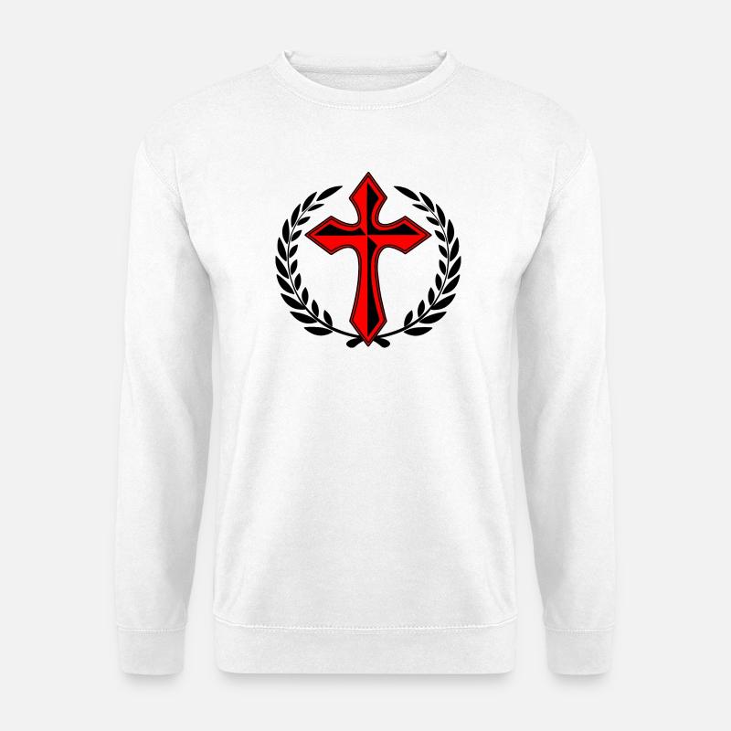 mit Lorbeerkranz - Unisex Pullover - Weiß