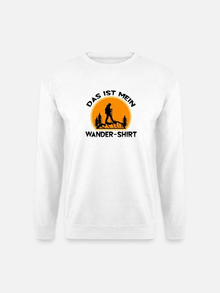 Wandern Wanderer Statement Berggipfel Wanderung - Unisex Pullover - Weiß
