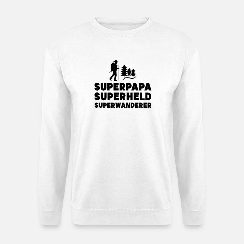Wandern Wanderer Statement Bergwanderung Natur - Unisex Pullover - Weiß