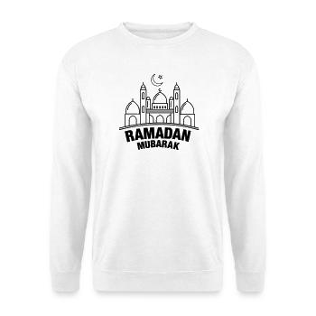 Ramadan Mubarak transparent - Unisex Sweatshirt - white - Front