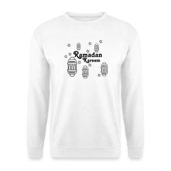 Ramadan Kareem star and lights - Unisex Sweatshirt - white - Front