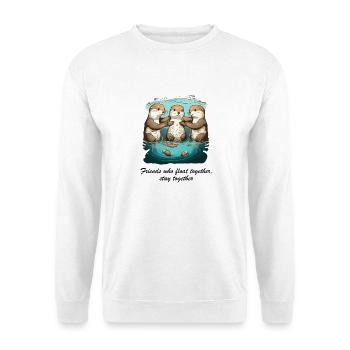 Friends who float together stay together - Unisex Pullover - Weiß - Vorne