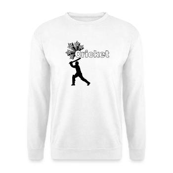 Star-Cricketspieler - Unisex Pullover - Weiß - Vorne