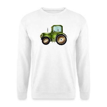 green tractor for tractor and farm fans - Unisex Sweatshirt - white - Front