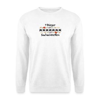 Siebenbürger Sachsentreffen Design schwarz - Unisex Pullover - Weiß - Vorne - Alina (178cm) & Michal (187cm)