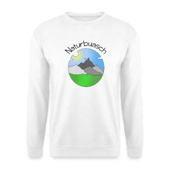 Naturbuasch - Naturjunge, Österreich Dialekt - Unisex Pullover - Weiß - Vorne