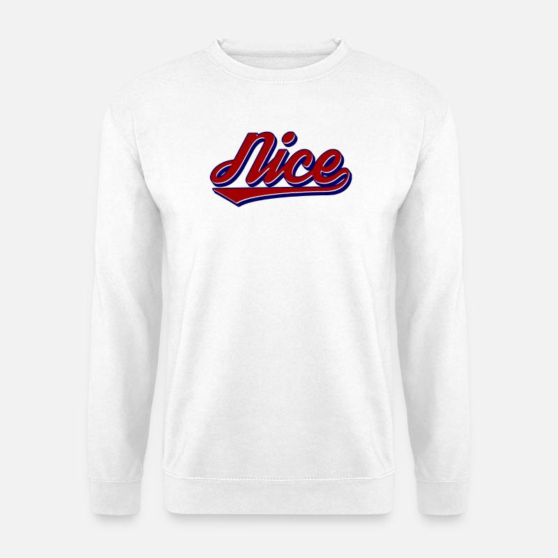 Nice Script Retro Logo Style - Unisex Sweatshirt - white