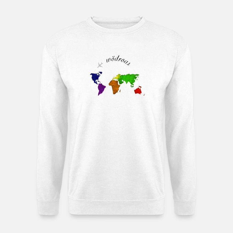 Wödroas - Weltreise, Austrian dialect - Unisex Sweatshirt - white